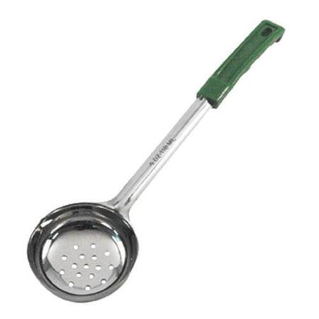WINCO 4 oz Green Perforated Portion Spoon FPP-4